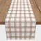90" White & Red Holiday Plaid Cotton Twill Runner